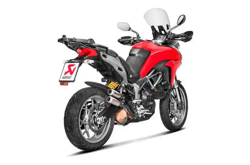 Moderno Doble silenciador de escape Akrapovic Titanio | Ducati Multistrada 950 2017-2018