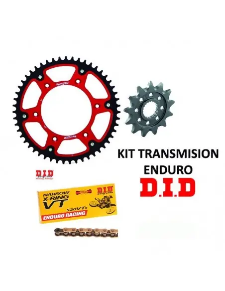 KIT DE TRANSMISION COMPLETO ENDURO DID VT2 - CORONA MIXTA - PIÑON ACERO Oferta De Temporada