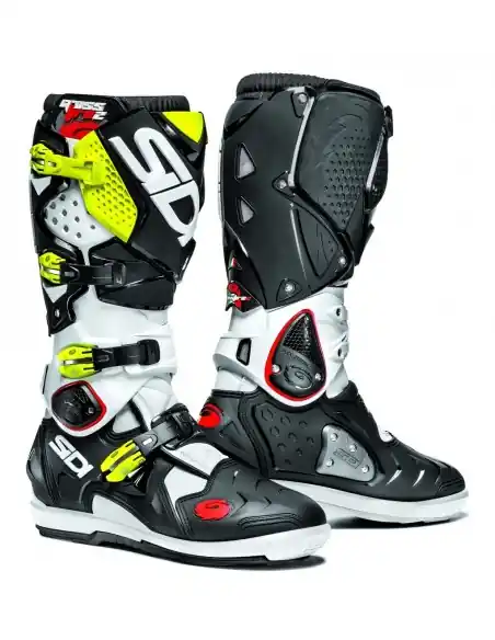 BOTAS SIDI CROSSFIRE 2 SRS BLANCA-NEGRA-AMARILLO FLUOR Envío Exprés