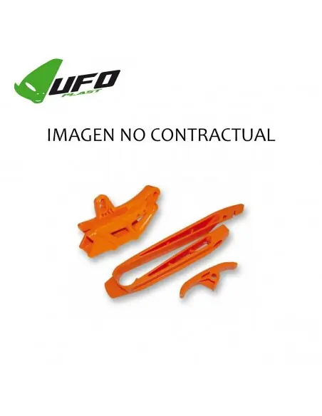 GUIA CADENA + PATIN DE BASCULANTE KTM 12-15 NARANJA Última Versión