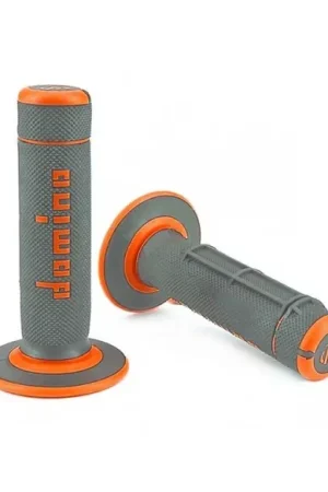 PUÑOS DOMINO BICOLOR DOBLE COMPUESTO GRIS-NARANJA Nuevo Modelo