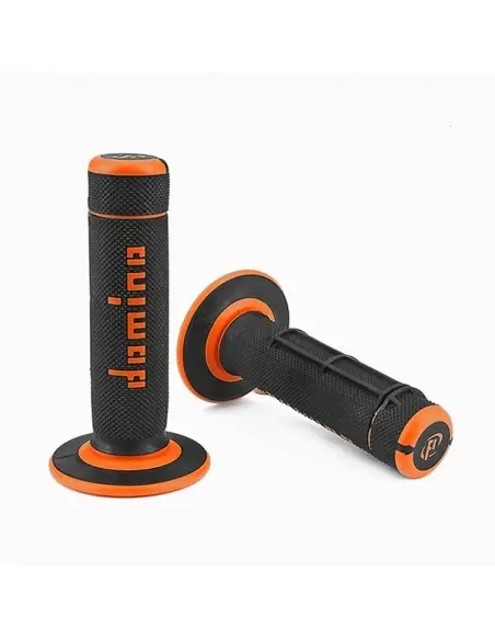 PUÑOS DOMINO BICOLOR DOBLE COMPUESTO NEGRO-NARANJA Profesional